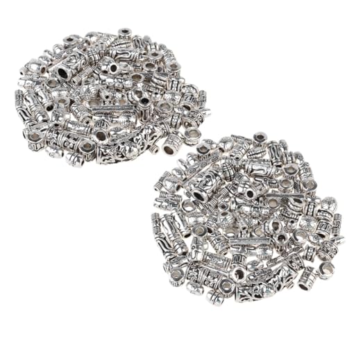 Hohopeti Silberlegierung Perlen Schmuckzubehör DIY Handgemacht Kleine Perlen für Armbänder Halsketten Ohrringe Erwachsene Hohopeti Silberlegierung Perlen Schmuckzubehör DIY Handgemacht Kleine Perlen für Armbänder Halsketten Ohrringe Erwachsene von Hohopeti