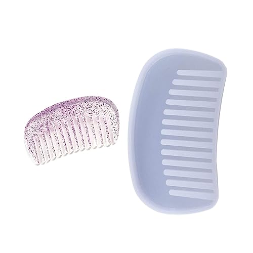 Hohopeti Silikonform Kamm zum Basteln Flexible Langlebige Wiederverwendbare Gießform für Handgemachte UV Resin Kristallharz Comb Mold DIY Schmuckherstellung Silikonformen von Hohopeti
