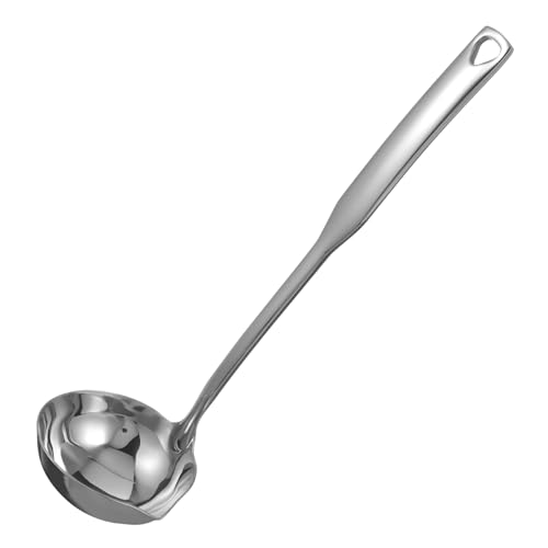 Hohopeti Suppenkelle aus Edelstahl mit Tiefem Schöpflöffel und Ausgießer Polierte Saucenkelle für Buffets Partys und Restaurants Hitzebeständig Spülmaschinengeeignet Vielseitiges von Hohopeti