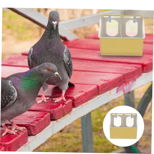 Hohopeti Tauben futterbox aus Robustem Kunststoff Verschleißfest und Bissresistent Multifunktions futterspender für Haustier Wildvögel für Käfige und Vogelhäuser Farbe Zufällige Farbe von Hohopeti