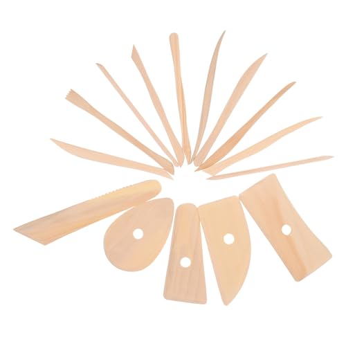 Hohopeti Teiliges Tonmodellier Set aus Holz für Vielseitige Töpferwerkzeuge Sicheres DIY kit zur Kreativer Fähigkeiten Umfassendes Werkzeug für Vielfältige Modellierprojekte von Hohopeti
