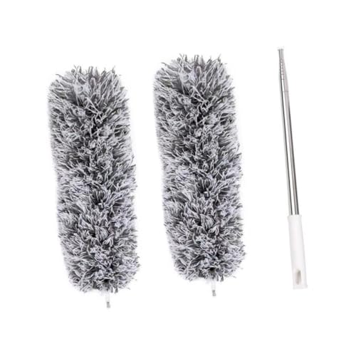 Hohopeti Teleskop staubwedel aus Mikrofaser Verstellbar mit Flexiblem Biegsamem Kopf Langlebiger Staubbesen für Auto Möbel Deckenventilatoren und Schwer Erreichbare Stellen Waschbar und von Hohopeti