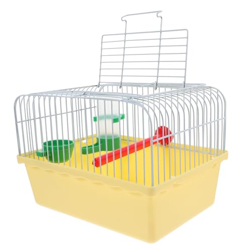 Hohopeti Tragbarer Vogelkäfig aus Abs und Metall mit Futter Wassernapf Geräumiger Kleintier-reisekäfig mit Sitzstange Leichter Transportkäfig für Papageien und Zufällige von Hohopeti