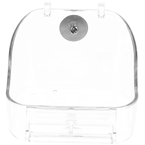 Hohopeti Transparente Hängende Vogelbadewanne und Futterspender für Kleine Haustier Vögel Multifunktional als Duschecke für Wellensittiche Einfach zu Reinigen und Passend für Käfige Hohopeti Transparente Hängende Vogelbadewanne und Futterspender für Kleine Haustier Vögel Multifunktional als Duschecke für Wellensittiche Einfach zu Reinigen und Passend für Käfige von Hohopeti