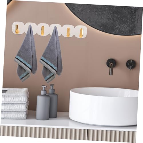 Hohopeti Transparente Selbstklebende Wandhakenleiste Hitze Kältebeständig Robust für Küche Bad Flur Vielseitig für Handtücher Kleidung Schlüssel Einfache Montage ohne Bohren Goldfarben Hohopeti Transparente Selbstklebende Wandhakenleiste Hitze Kältebeständig Robust für Küche Bad Flur Vielseitig für Handtücher Kleidung Schlüssel Einfache Montage ohne Bohren Goldfarben von Hohopeti