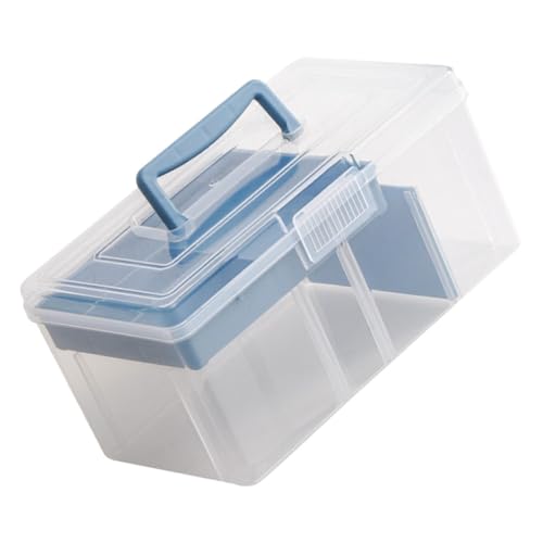 Hohopeti Transparente Stapelbare Aufbewahrungsbox aus Robustem PP mit Griff Multifunktional für Bastelbedarf und Nähzubehör Platzsparend und Vielseitig für Zuhause und Werkstatt Großes Hohopeti Transparente Stapelbare Aufbewahrungsbox aus Robustem PP mit Griff Multifunktional für Bastelbedarf und Nähzubehör Platzsparend und Vielseitig für Zuhause und Werkstatt Großes von Hohopeti