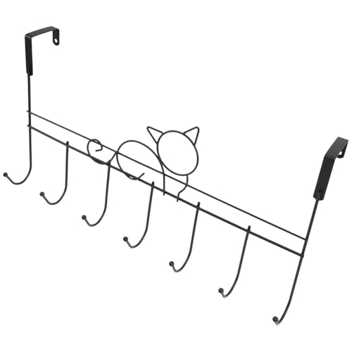 Hohopeti Türhänger Katzenmotiv aus Carbonstahl Robuster Handtuchhalter zum Kleben Multifunktionaler Over door Organizer für Handtücher Kleidung Hüte Schals für Badezimmer Schlafzimmer Hohopeti Türhänger Katzenmotiv aus Carbonstahl Robuster Handtuchhalter zum Kleben Multifunktionaler Over door Organizer für Handtücher Kleidung Hüte Schals für Badezimmer Schlafzimmer von Hohopeti