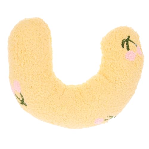 Hohopeti U förmiges Katzenschlafkissen Angenehm Atmungsaktiv für Katzen und Kleine Haustiere Vielseitig Verwendbar Sicher und Komfortabel Gelb von Hohopeti