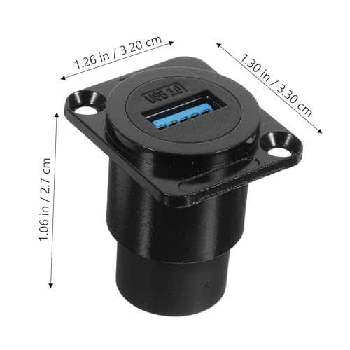 Hohopeti USB Einbaubuchse Panel Mount Adapter mit Wasserdichtem Schutzdeckel USB Pass Through Connector für Schnelle Datenübertragung Platzsparend und Steckerfertig von Hohopeti