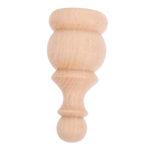 Hohopeti Unlackierte Finials für Möbel Stabile Holzverzierungen im Minimalistischen Stil Dekorative Endstücke für Treppenpfosten und Bettpfosten Vielseitig für DIY und Innenräume Geeignet von Hohopeti