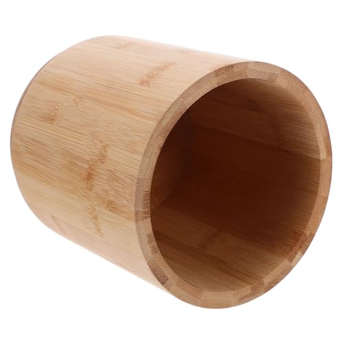 Hohopeti Utensilienhalter Drehbar Küchenorganizer aus Nachhaltigem Holz für Besteck Kochlöffel und Essstäbchen Wasserfest Pflegeleicht Platzsparend für Küchenarbeitsplatte und Vorratsraum von Hohopeti