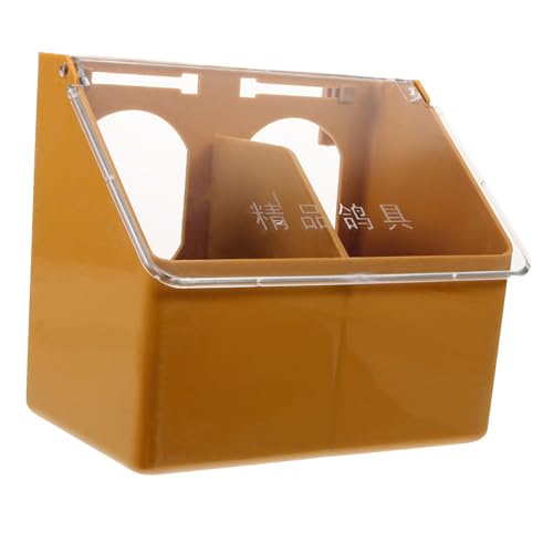 Hohopeti Vogelkäfig Futtersäule Fach Hängend Futterspender für Tauben Wellensittiche und Kleine Vögel Vielseitig Robuster Vogelfutternapf mit Großer Kapazität und Praktischem Fachdesign von Hohopeti