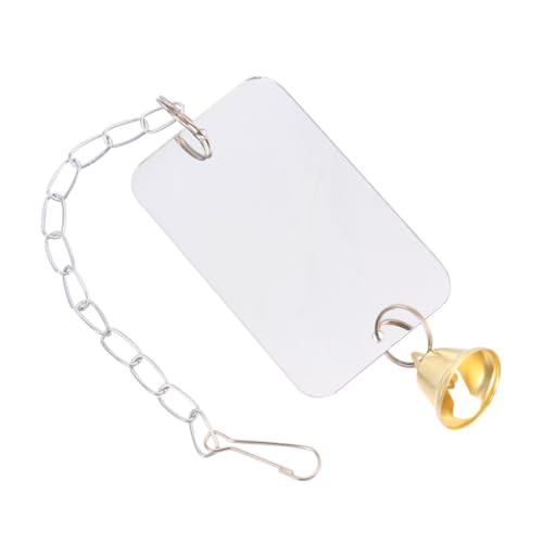 Hohopeti Vogelkäfig Spiegel mit Glocke Langlebiges Vogelspielzeug für Wellensittiche Nymphensittiche und Papageien Interaktives Käfigzubehör für Mehr Spaß und Beschäftigung Zuhause von Hohopeti