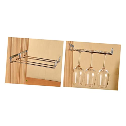 Hohopeti Weinregalregale Schrank Aufbewahrungsregale Küchen Hängegläser Funktionsregal Stielglasregal Weinhalter Weinglashalter Weinglasregal Glasaufhänger Silber von Hohopeti