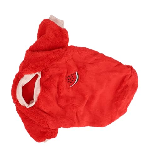 Hohopeti Winter Hundemantel Warmes Hundebekleidungs Outfit Für Welpen Leichtes Weiches Haustierkleidungsstück In Rot XXL von Hohopeti