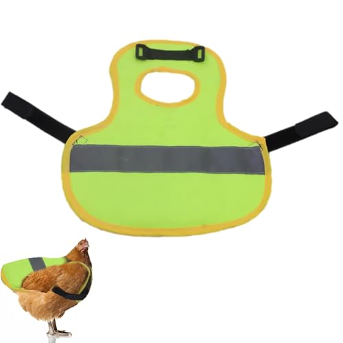 HohuzSruk Hühnerweste für Hennen | Reflektierende Weste mit hoher Sichtbarkeit, verstellbar,Geflügelhühnersattel Bequeme Schürze, reflektierender Federschutzhalter für Huhn und Ente von HohuzSruk