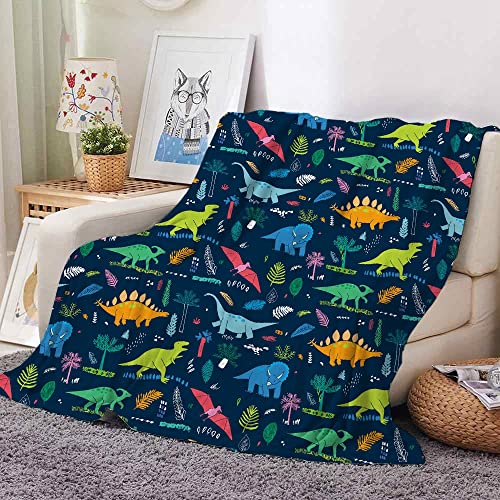 Dinosaurier Kuscheldecke, Kuscheldecke Kinder Dinosaurier, Sanft Flanell Weich Fleecedecke, Kinder Kuscheldecke, Mikrofaser Couchdecke,Dinosaurier Decke Geschenke (Blauer Dinosaurier, 150 x 200 cm) von Hoimlm