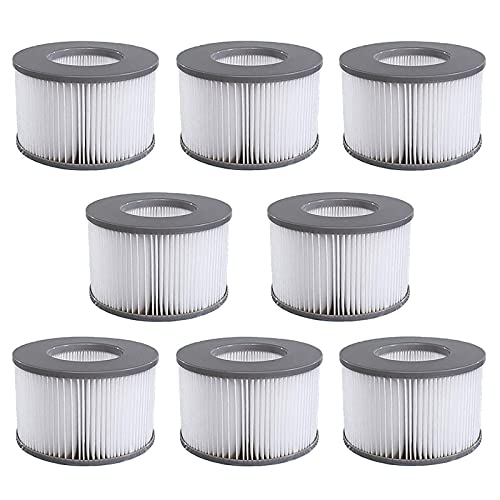 Hoimlm Ersatz Filter für MSpa Filterkartusche Wasserfilter, Kartuschenpumpe für heiße U-Boote und Spa,für aufblasbare Pools - Modell ab 2020 (8pcs) von Hoimlm