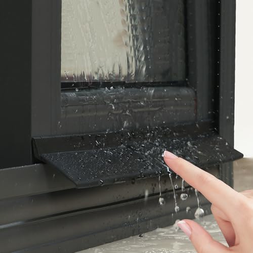 Hoiweqr 1-6m Selbstklebende Fensterabdichtung Aus Gummi – Ideal Als Regenschutz für Balkonfenster, Terrassentüren und Autofenster – Verhindert Wassereinlauf (schwarz)(1m(3.3ft)) von Hoiweqr