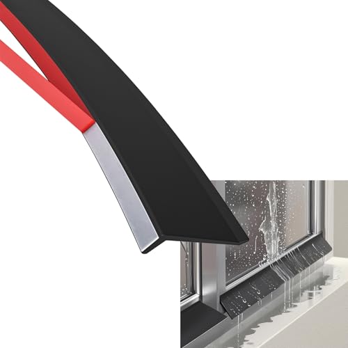 Hoiweqr wasserdichte Gummileiste für Fensterrahmen - Selbstklebend, Witterungsbeständig und Einfach Anzubringen - Selbstklebende Fenster-Abwehrleiste Gegen Regen(2m(6.6ft)) von Hoiweqr