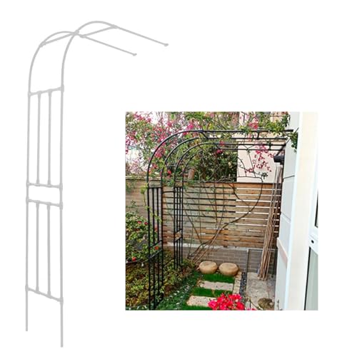 Rankhilfe Halbbogen Verzinkt RosenHalbbogen GartenTorbogen, Rankgitter Rosenspalier, Gartenbogen Metall, Dekorationen Pergola für Hinterhof, Rasen, Terrasse, Hof(White,220x240x40cm) von Hoiweqr