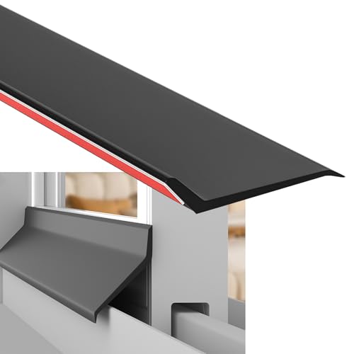Selbstklebende Fenster-Abwehrleiste Gegen Regen - Hochflexibles Gummimaterial für Vor Wassereintritt An Fensterrahmen & Fensterbänken - Regenschutzleiste für Fenster & Autotüren(4m(13.1ft)) von Hoiweqr