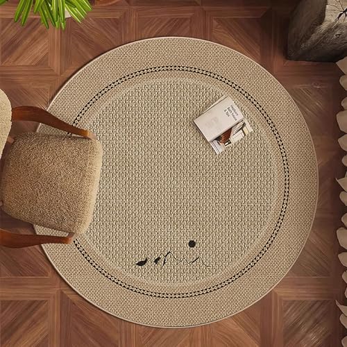 Hoixin Schreibtischstuhl Gaming Stuhl Unterlage Durchmesser: 60–160 cm Hohe Wasserbeständigkeit Kunststoffbasis Starke Rutschhemmende Wirkung Geeignet für Büros(Natural Color 1,160cm) von Hoixin