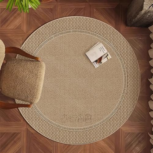 Hoixin Schreibtischstuhl Gaming Stuhl Unterlage Durchmesser: 60–160 cm Hohe Wasserbeständigkeit Kunststoffbasis Starke Rutschhemmende Wirkung Geeignet für Büros(Natural Color 2,80cm) von Hoixin