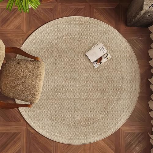 Hoixin Schreibtischstuhl Gaming Stuhl Unterlage Durchmesser: 60–160 cm Hohe Wasserbeständigkeit Kunststoffbasis Starke Rutschhemmende Wirkung Geeignet für Büros(Natural Color 3,160cm) von Hoixin
