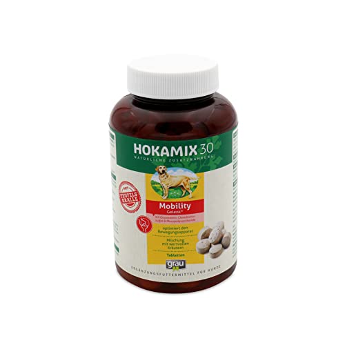 GRAU - das Original - HOKAMIX30 Mobility, Gelenktabletten für Hunde, natürliche Kräutermischung mit Grünlippenmuschel und Teufelskralle, 1er Pack (1 x 90 Stück), Ergänzungsfuttermittel für Hunde GRAU - das Original - HOKAMIX30 Mobility, Gelenktabletten für Hunde, natürliche Kräutermischung mit Grünlippenmuschel und Teufelskralle, 1er Pack (1 x 90 Stück), Ergänzungsfuttermittel für Hunde von Grau