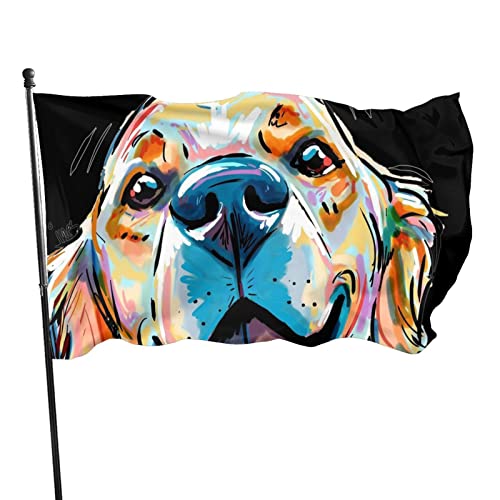 Flaggen Hund Art-O Robust, Flagge mit öse, Perfekte Thema Party Hängende Dekorationen Flaggen für Indoor Outdoor Festival Vielfalt feiern 90x150 cm von Hokdny