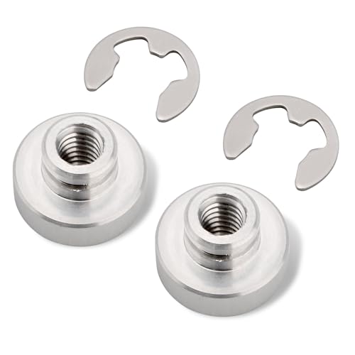 HOKUOTOLITE 2-teiliges Kotflügelsitzmutter-Set, 6,35 mm (1/4 Zoll) 20 Gewinde, hintere Kotflügelsitz-Montagemutter für Harley Softail, FLT Touring Road Glide, Road King Street Glide Electra Glide von Hokuotolite