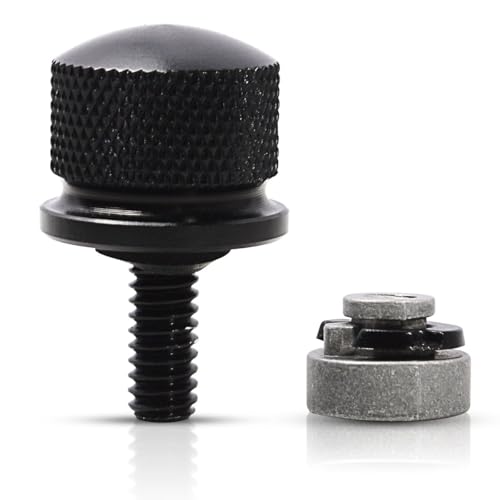 HOKUOTOLITE Motorrad-Rücksitz-Befestigungsschrauben und Muttern für Harley Softail FLT Touring Road Glide Road King Street Glide Electra Glide Sportster XL Dyna mit 1/4-Zoll-20 Gewinde, Schwarz, #2 von Hokuotolite