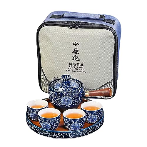 Axurhui Magic Teapot, Magic Teapot Cat, Ceramic Portable Travel Tea Set, Magic Teapot, 360 Rotation Tea Maker and Infuser and Infuser, Magic Teapot for Home Lazy Chinese Tea Set (N) von Hokuto