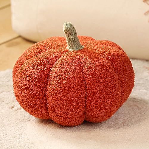 Hokuto Halloween Pumpkin Pillow, Fall Decorative Pumpkin Shaped Throw Pillow Cute Shaped Cushion Home Decoration Party Favors (28 cm,Red) von HOKUTO