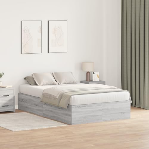 Bettgestell mit Stauraum Grau Sonoma, 120x190 cm, modulares Design, Robustes Bed Frame für Bedroom Möbel Bettgestell mit Stauraum Grau Sonoma, 120x190 cm, modulares Design, Robustes Bed Frame für Bedroom Möbel von Holamys