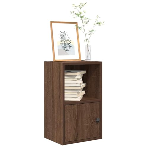 Braun Eichen-Optik Bücherregal aus Holzwerkstoff, 31x24x52 cm Kleiner Aufbewahrungsschrank mit Tür, flexibel für Bücher, Dekorationen, Büro Braun Eichen-Optik Bücherregal aus Holzwerkstoff, 31x24x52 cm Kleiner Aufbewahrungsschrank mit Tür, flexibel für Bücher, Dekorationen, Büro von Holamys