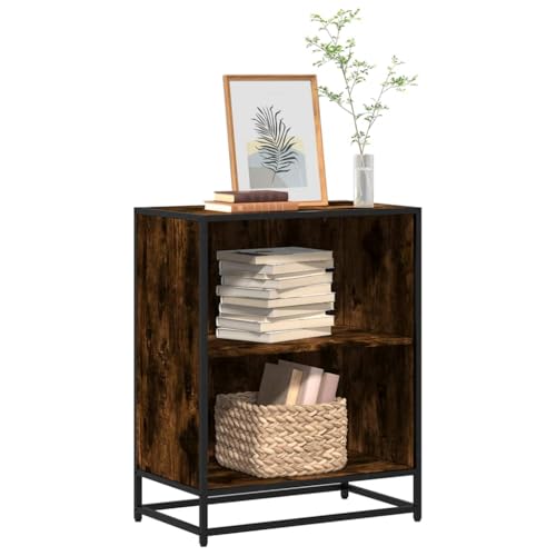 Bücherregal Räuchereiche 60x35x76 cm, industrielles Holzwerkstoff Regal mit Metallgestell, vielseitiger Raumteiler für Bücher, Deko & Büro, stabil & langlebig Bücherregal Räuchereiche 60x35x76 cm, industrielles Holzwerkstoff Regal mit Metallgestell, vielseitiger Raumteiler für Bücher, Deko & Büro, stabil & langlebig von Holamys