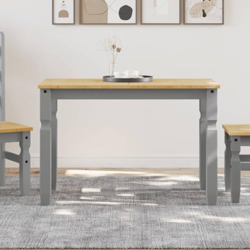 Esstisch Corona Grau, 112x60x75 cm, aus massivem Kiefernholz, ideal für Küche und Esszimmer, bietet stilvollen Platz für Mahlzeiten und Dekoration. Esstisch Corona Grau, 112x60x75 cm, aus massivem Kiefernholz, ideal für Küche und Esszimmer, bietet stilvollen Platz für Mahlzeiten und Dekoration. von Holamys