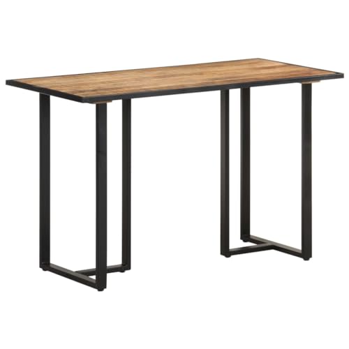 Esstisch aus massivem rauem Mangoholz, 120 cm, für Esszimmer, robuster Holztisch mit Eisenbeinen, ideal für Küche und Essbereich Esstisch aus massivem rauem Mangoholz, 120 cm, für Esszimmer, robuster Holztisch mit Eisenbeinen, ideal für Küche und Essbereich von Holamys