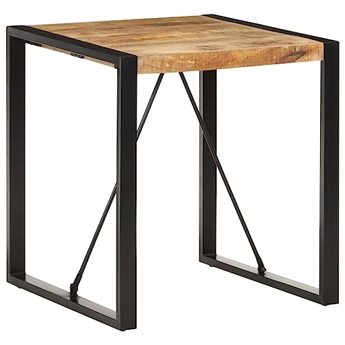 Esstisch aus rauem Mangoholz 70x70x75 cm, robuster Holztisch für Küche und Esszimmer, Stabiler Bistrotisch mit pulverbeschichtetem Stahlgestell, ideal für Essbereiche. Esstisch aus rauem Mangoholz 70x70x75 cm, robuster Holztisch für Küche und Esszimmer, Stabiler Bistrotisch mit pulverbeschichtetem Stahlgestell, ideal für Essbereiche. von Holamys
