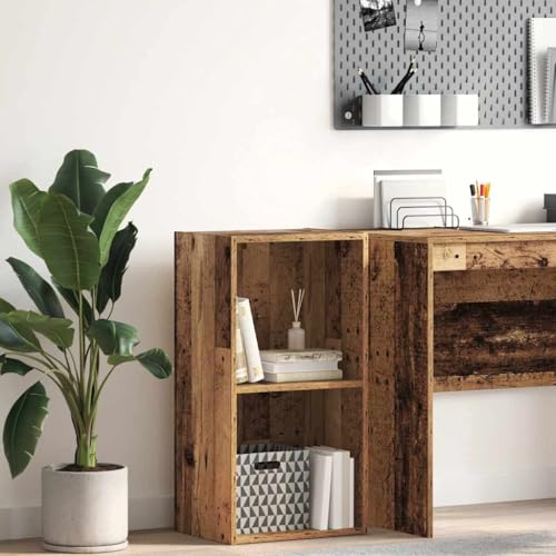 Holamys Beistell-Bücherregal in Altholz-Optik 40x30x77 cm, vielseitiger Holzwerkstoff-Organizer für Wohnzimmer und Büro Holamys Beistell-Bücherregal in Altholz-Optik 40x30x77 cm, vielseitiger Holzwerkstoff-Organizer für Wohnzimmer und Büro von Holamys
