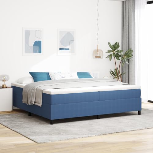 Holamys Boxspringbett Blau 200x200 cm, Modernes Holzplattformbett für Schlafzimmer, Robustes Bettgestell, Pflegeleicht, Ideal für Zwei Personen Holamys Boxspringbett Blau 200x200 cm, Modernes Holzplattformbett für Schlafzimmer, Robustes Bettgestell, Pflegeleicht, Ideal für Zwei Personen von Holamys