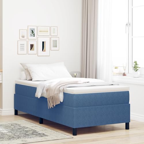 Holamys Boxspringbett Blau 90x200 cm aus Cordstoff, modernes Plattformbett für Erwachsene, Robustes Bettgestell, bequemes Schlafzimmer-Möbelstück Holamys Boxspringbett Blau 90x200 cm aus Cordstoff, modernes Plattformbett für Erwachsene, Robustes Bettgestell, bequemes Schlafzimmer-Möbelstück von Holamys