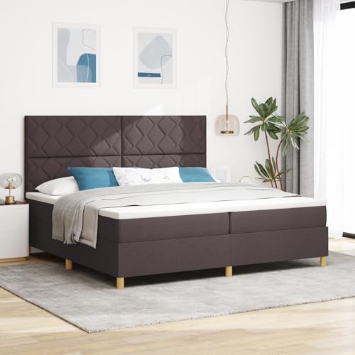 Holamys Boxspringbett mit Matratze, 200x200 cm, dunkelbrauner Stoff, Komfortables Schlafzimmer Möbel, einfache Montage Holamys Boxspringbett mit Matratze, 200x200 cm, dunkelbrauner Stoff, Komfortables Schlafzimmer Möbel, einfache Montage von Holamys
