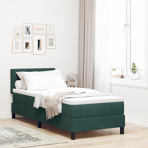 Holamys Boxspringbett mit Matratze, 80x200 cm, dunkelgrüner Samt, Premium-Taschenfederkern, ideal für Schlafzimmer, bequemes Bett, Möbel Holamys Boxspringbett mit Matratze, 80x200 cm, dunkelgrüner Samt, Premium-Taschenfederkern, ideal für Schlafzimmer, bequemes Bett, Möbel von Holamys
