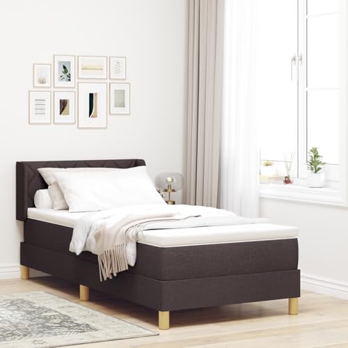 Holamys Boxspringbett mit Matratze, 90 x 190 cm, Dunkelbraun, Stoff, verstellbares Kopfteil, modern, für Schlafzimmer, bequemes Schlafen Holamys Boxspringbett mit Matratze, 90 x 190 cm, Dunkelbraun, Stoff, verstellbares Kopfteil, modern, für Schlafzimmer, bequemes Schlafen von Holamys
