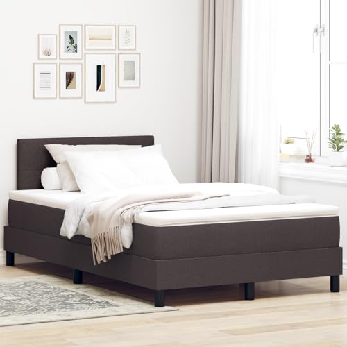 Holamys Boxspringbett mit Matratze, Dunkelbraun, 120x190 cm, Stoff, Modernes Design, Robuster Rahmen für Schlafzimmer Holamys Boxspringbett mit Matratze, Dunkelbraun, 120x190 cm, Stoff, Modernes Design, Robuster Rahmen für Schlafzimmer von Holamys
