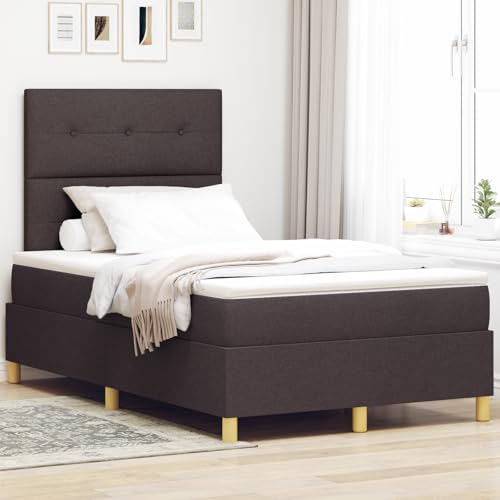 Holamys Boxspringbett mit Matratze, Dunkelbraun, 120x200 cm, Stoff, für Schlafzimmer, gemütliches Schlafen, Robustes Design Holamys Boxspringbett mit Matratze, Dunkelbraun, 120x200 cm, Stoff, für Schlafzimmer, gemütliches Schlafen, Robustes Design von Holamys