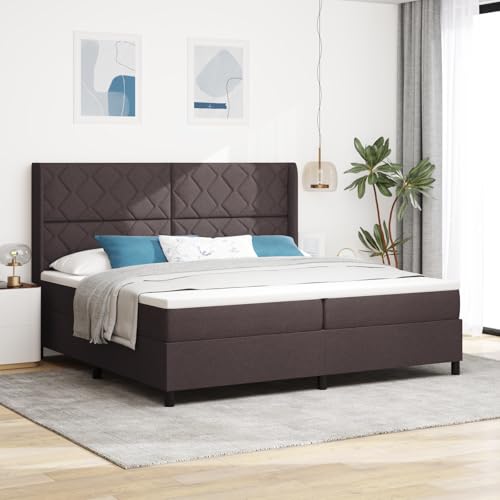 Holamys Boxspringbett mit Matratze, Dunkelbraun, 200x200 cm, Stoff, robuste Taschenfederkernmatratze, gemütliches Schlafzimmer Holamys Boxspringbett mit Matratze, Dunkelbraun, 200x200 cm, Stoff, robuste Taschenfederkernmatratze, gemütliches Schlafzimmer von Holamys